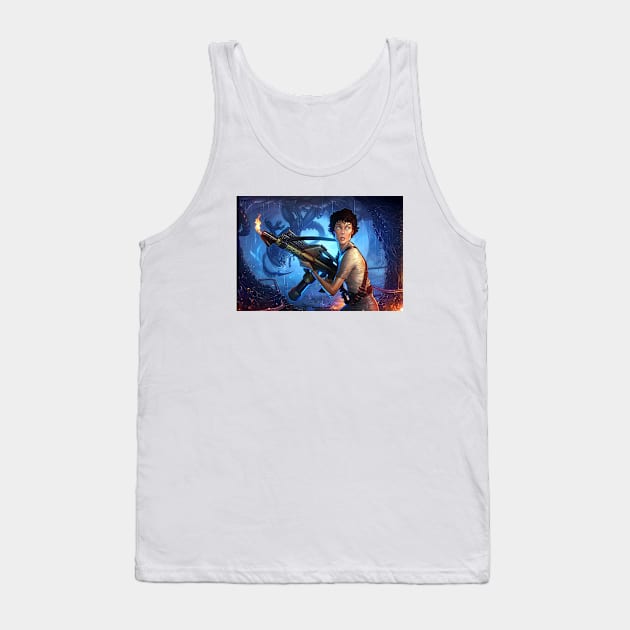 Aliens Tank Top by PatrickBrownArt